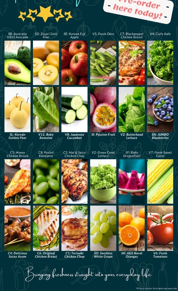 Ponicfresh Menu